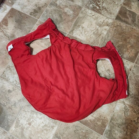 Vibrant Life Size Large Quilted Dog Vest Sherpa Jacket Red/Pink Velcro - Picture 4 of 8